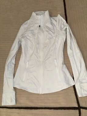 lululemon athletica White Zip-Up Slim Active Jacket